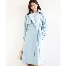 トレンチディティールロングコート/撥水/洗える