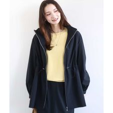 2wayタイプライターミドル丈ブルゾン/洗える