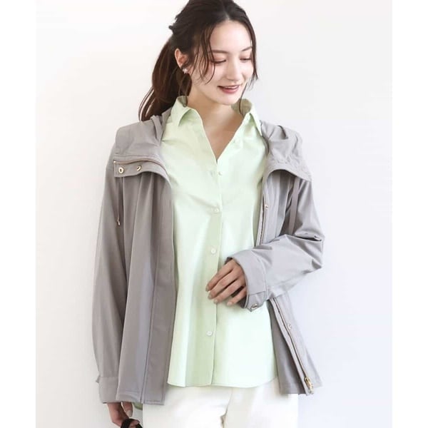 Spick & Span / W/Nyモッサジャケットライクコート 【 36 】 Spick & Span（スピックアンドスパン）の「W/Nyモッサジャケットライク