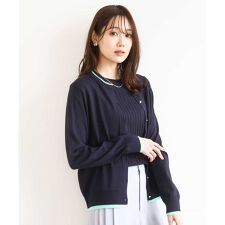 配色デザインカラーニットアンサンブル/洗える