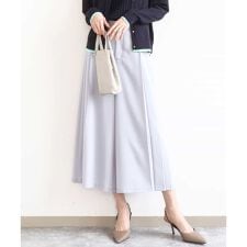 サイドプリーツガウチョパンツ/洗える