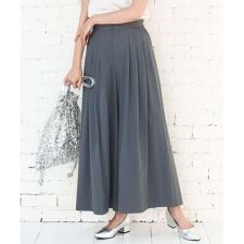 ストレッチ3タックワイドパンツ/洗える