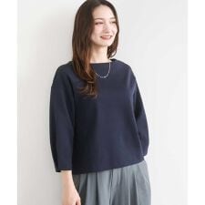 【七分袖/洗える】コットンポンチカットソー