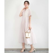 サッカー調ウエスト切り替えワンピース/洗える