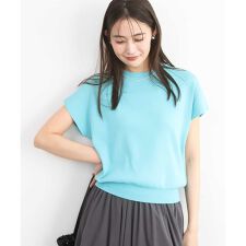 フレンチスリーブニット/接触冷感/UVカット/洗える