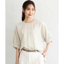 [UVカット/接触冷感/洗える]ボリュームスリーブブラウス