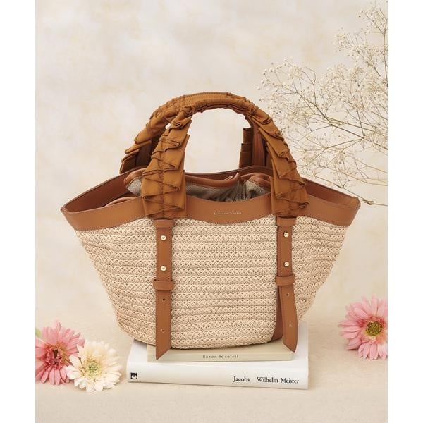 巾着付きフリルハンドルカゴバッグ | サマンサタバサ(Samantha Thavasa