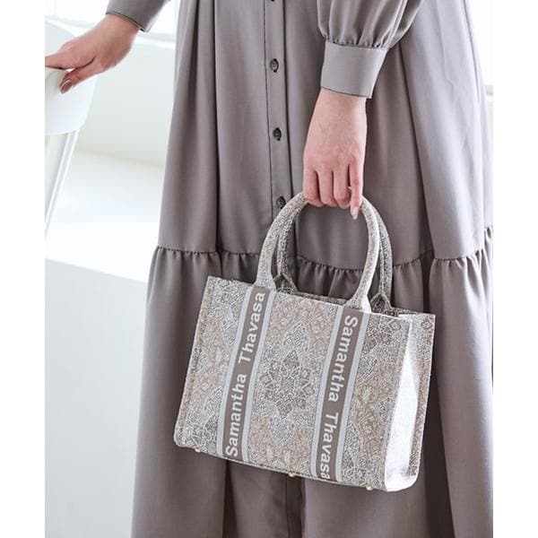 エキゾチックモチーフジャガードハンドバッグ | サマンサタバサ
