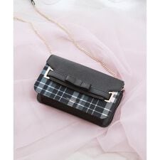 チェック柄エムシュシュ ショルダーバッグ 大サイズ
