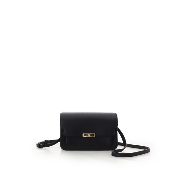 リボンモチーフ金具スプリットレザーショルダーバッグ | サマンサ