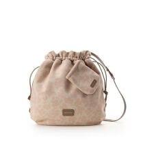 ミニ巾着ポーチつき フラワーデザインショルダーバッグ