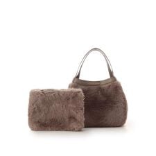 ポーチ付き コンパクトファーバッグ