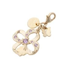 フラワーパピヨンモチーフ ファスナーチャーム