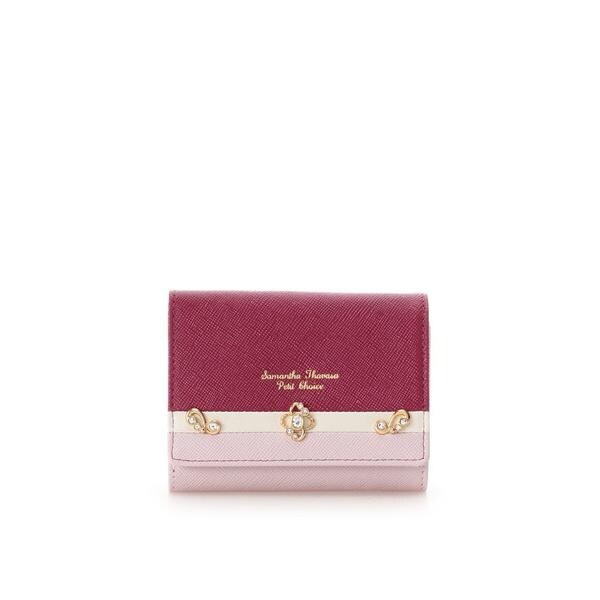 【新品】Samantha Thavasaロココモチーフバイカラー折財布 ピンク系 ロココモチーフバイカラー折財布 | サマンサタバサプチチョイス(Petit