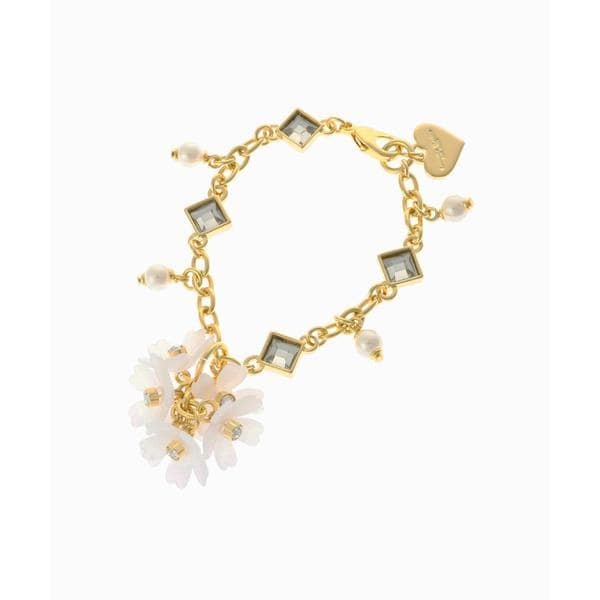 Samantha Tiara お花が付いている ガーネットチャーム Samantha Tiara お花が付いている ガーネットチャーム