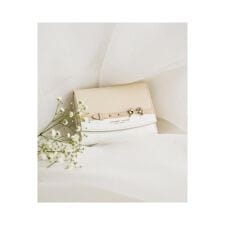 サマンサタバサプチチョイス(Petit Choice)のビジューリボンバイカラー 折財布