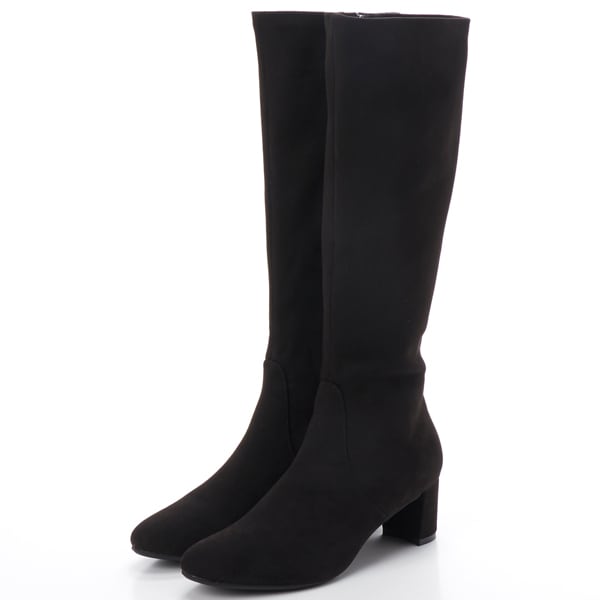 晴雨兼用】防水 ロングブーツ インヒール ふくらはぎゆったりめの設計