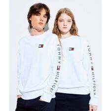 トミー ヒルフィガー(Tommy Hilfiger)の【オンライン限定】フレンチテリー ロゴ ロングスリーブスウェット