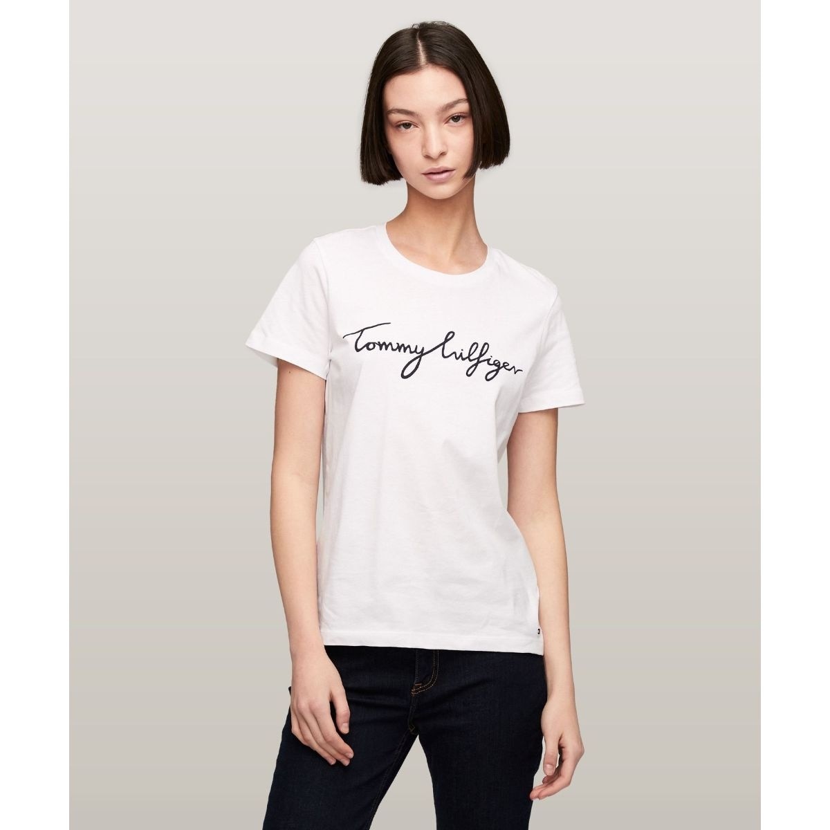 【関税込み】コットン ロゴ装飾 クルーネック Tシャツ QUASH (クワッシュ) USAコットン ワンポイント刺繍 クルーネック