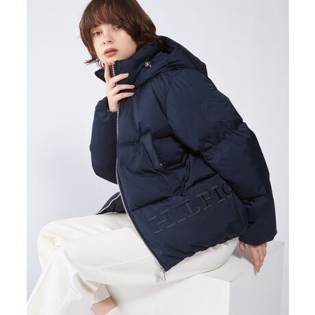 サテンフーデッドダウンジャケット | トミー ヒルフィガー(Tommy 