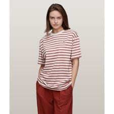 モダンレギュラーボーダークルーネックTシャツ