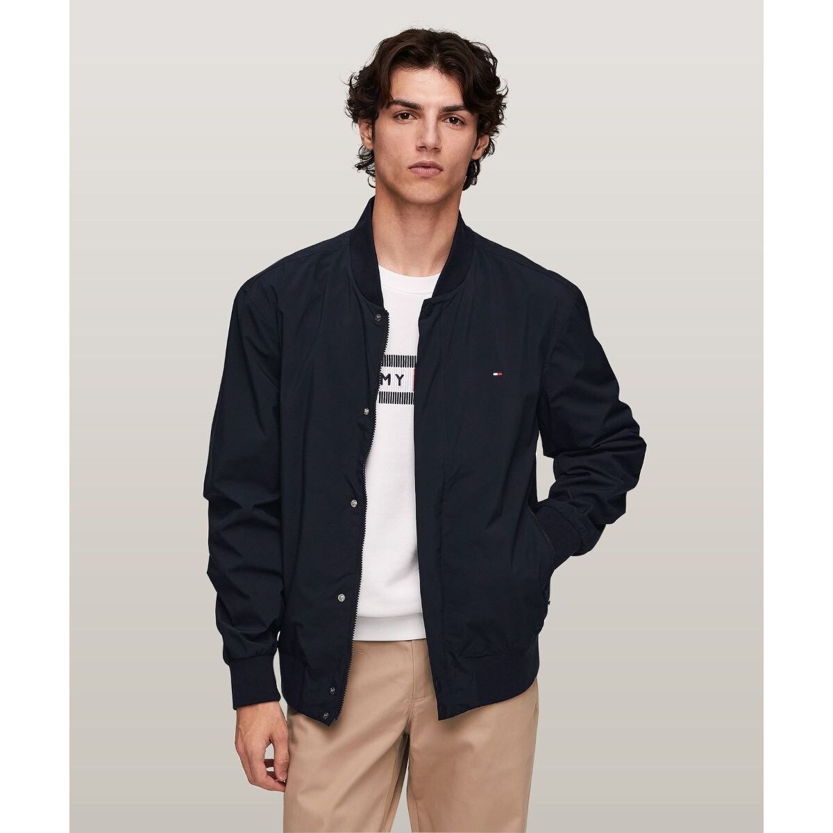 [}C]TCH LGHTWGHT BMBR Army Green/g~[ qtBK[iTommy Hilfigerj lCr[DW5