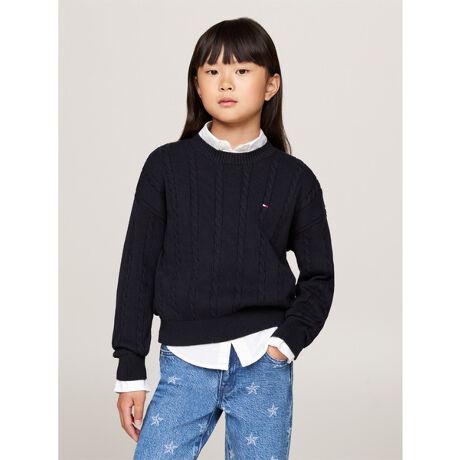 CABLE SWEATER Ivory Petal/g~[ qtBK[(Tommy Hilfiger)
