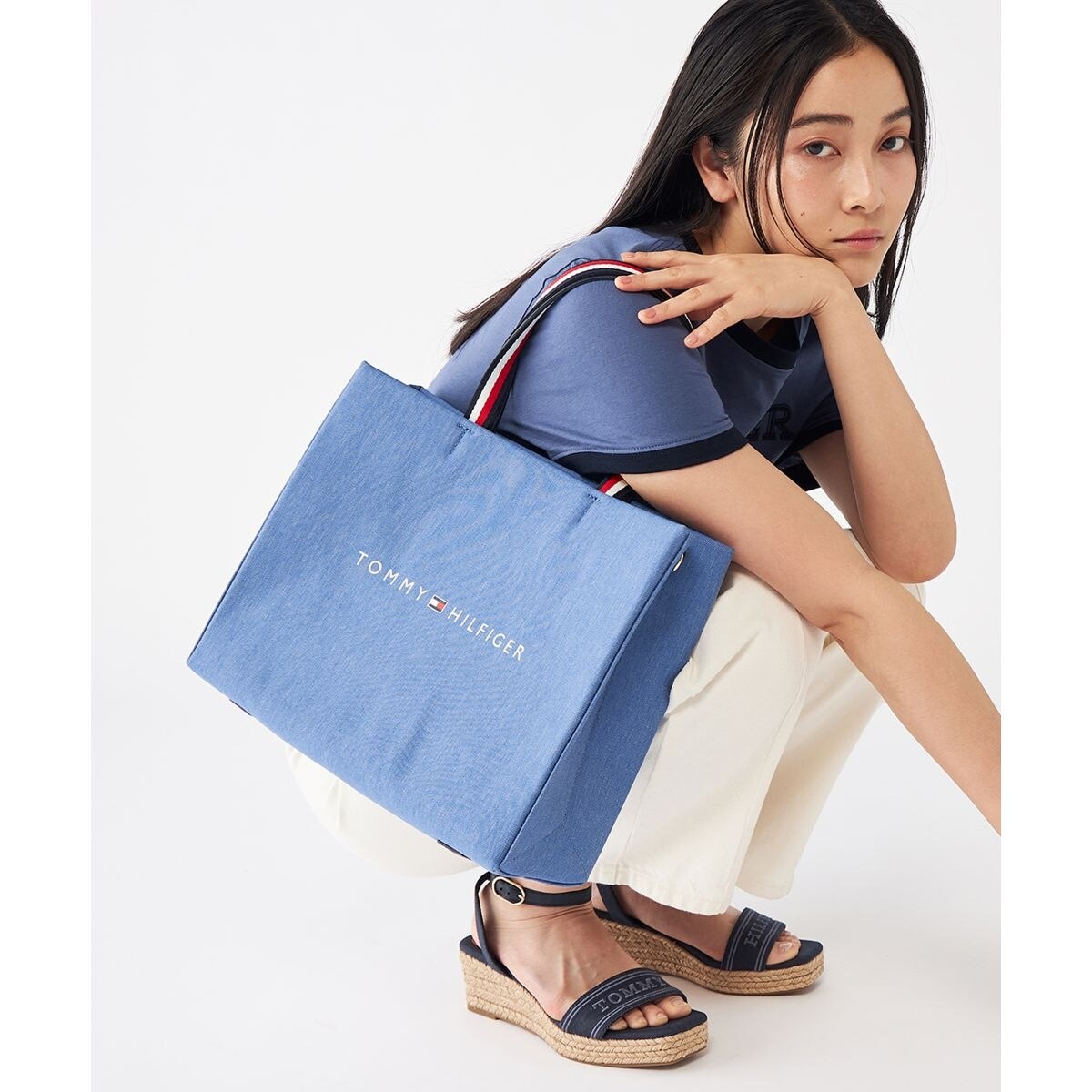 デニムショッパートートバッグ | トミー ヒルフィガー(Tommy Hilfiger