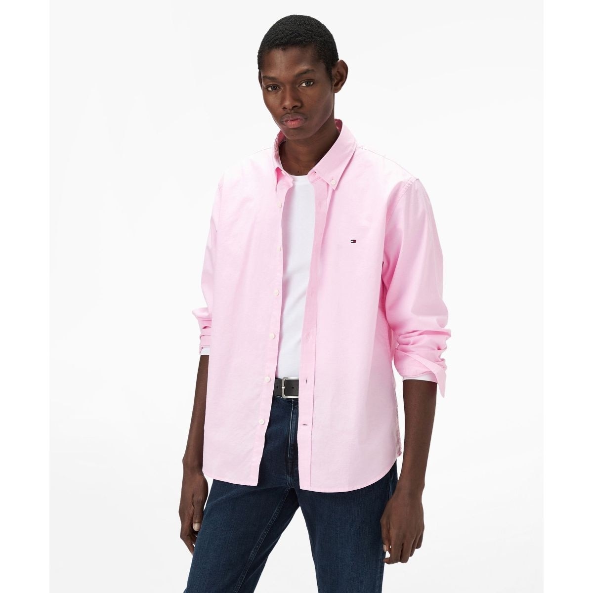 リネンミディアムチェックリラックスフィットシャツ | トミー