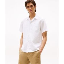 リネンブレンドソリッドショートスリーブシャツ | トミー ヒルフィガー(Tommy Hilfiger)