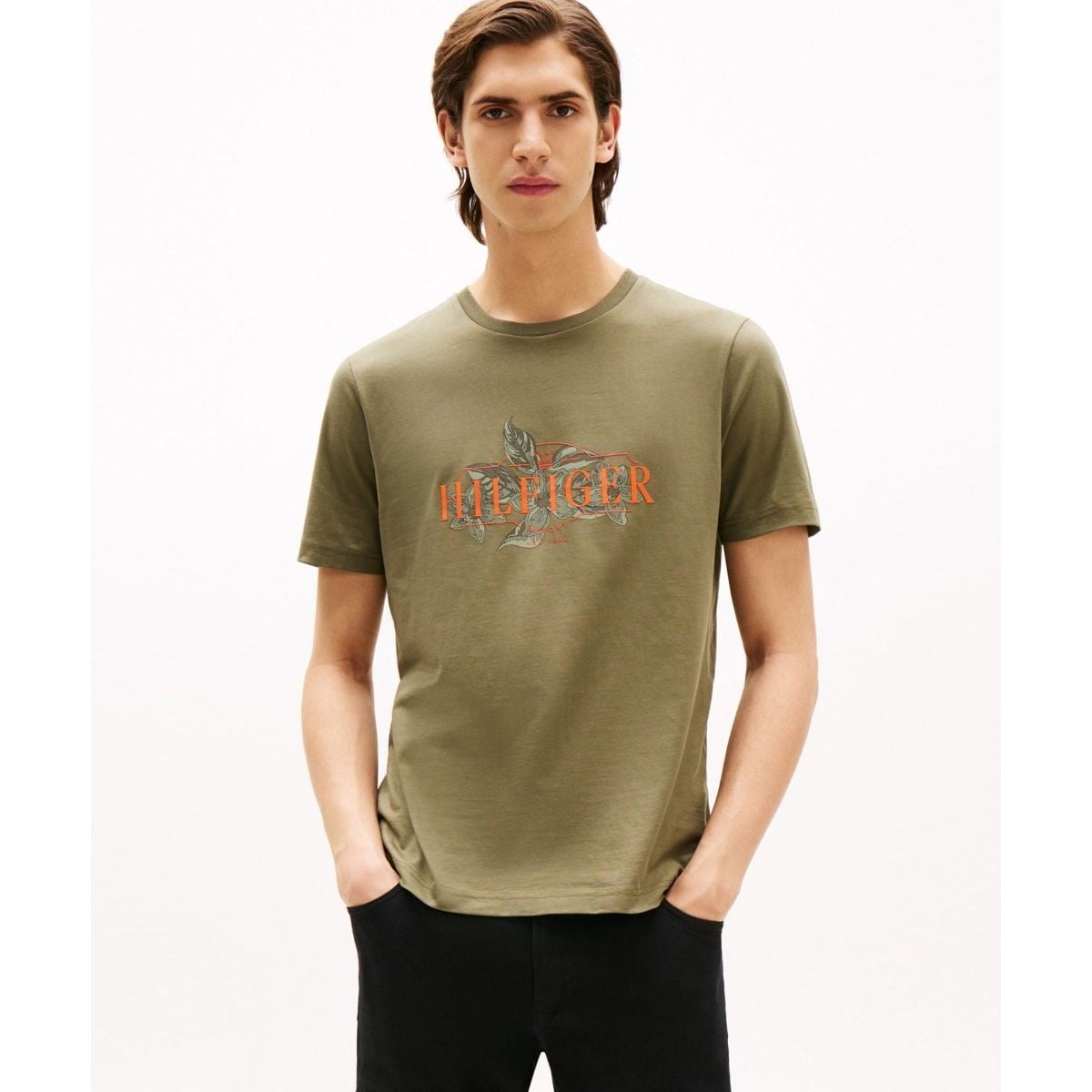 トロピカルフローラルヒルフィガーTシャツ | トミー