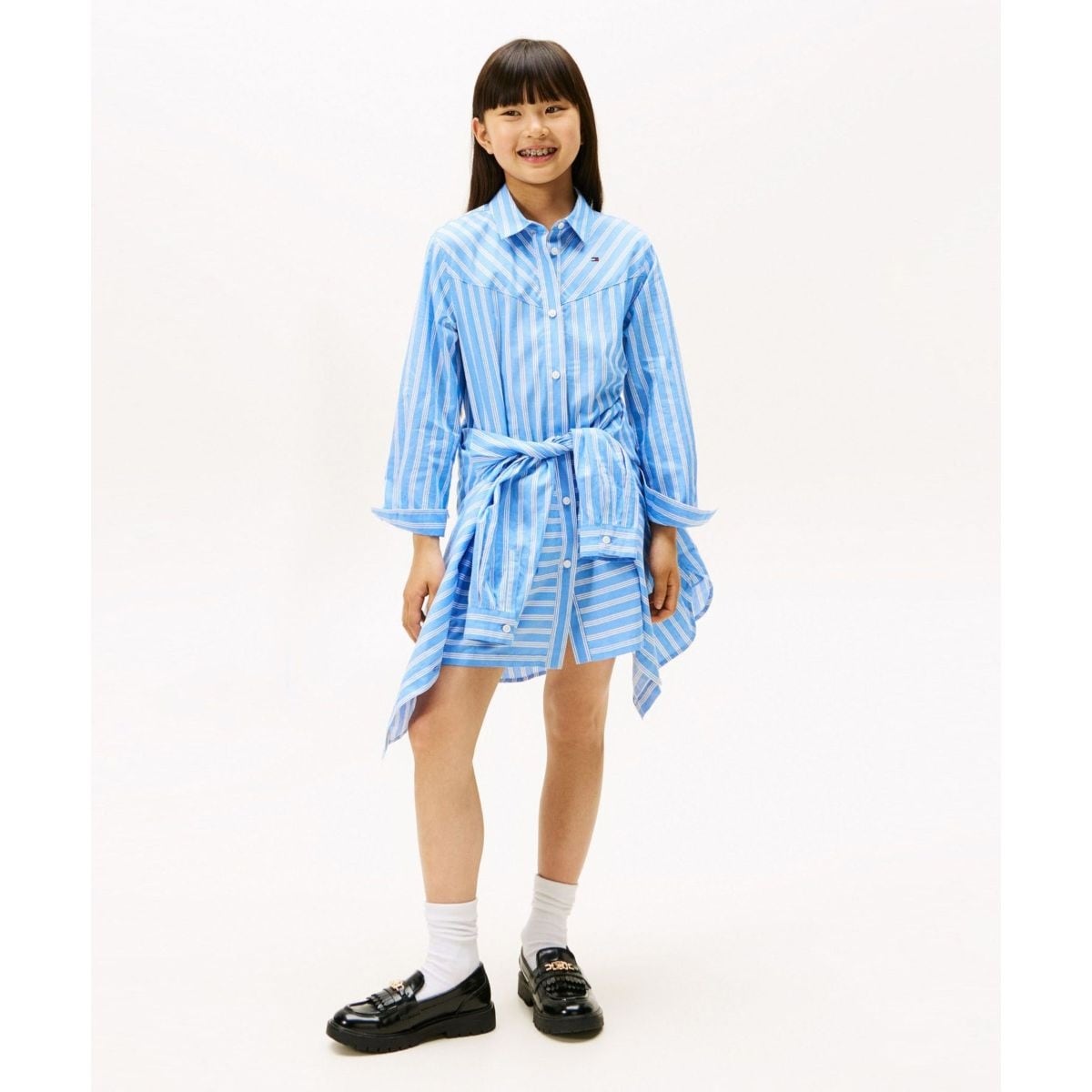 W)TOMMY HILFIGER(トミーヒルフィガー) バルーンシャツワンピース 