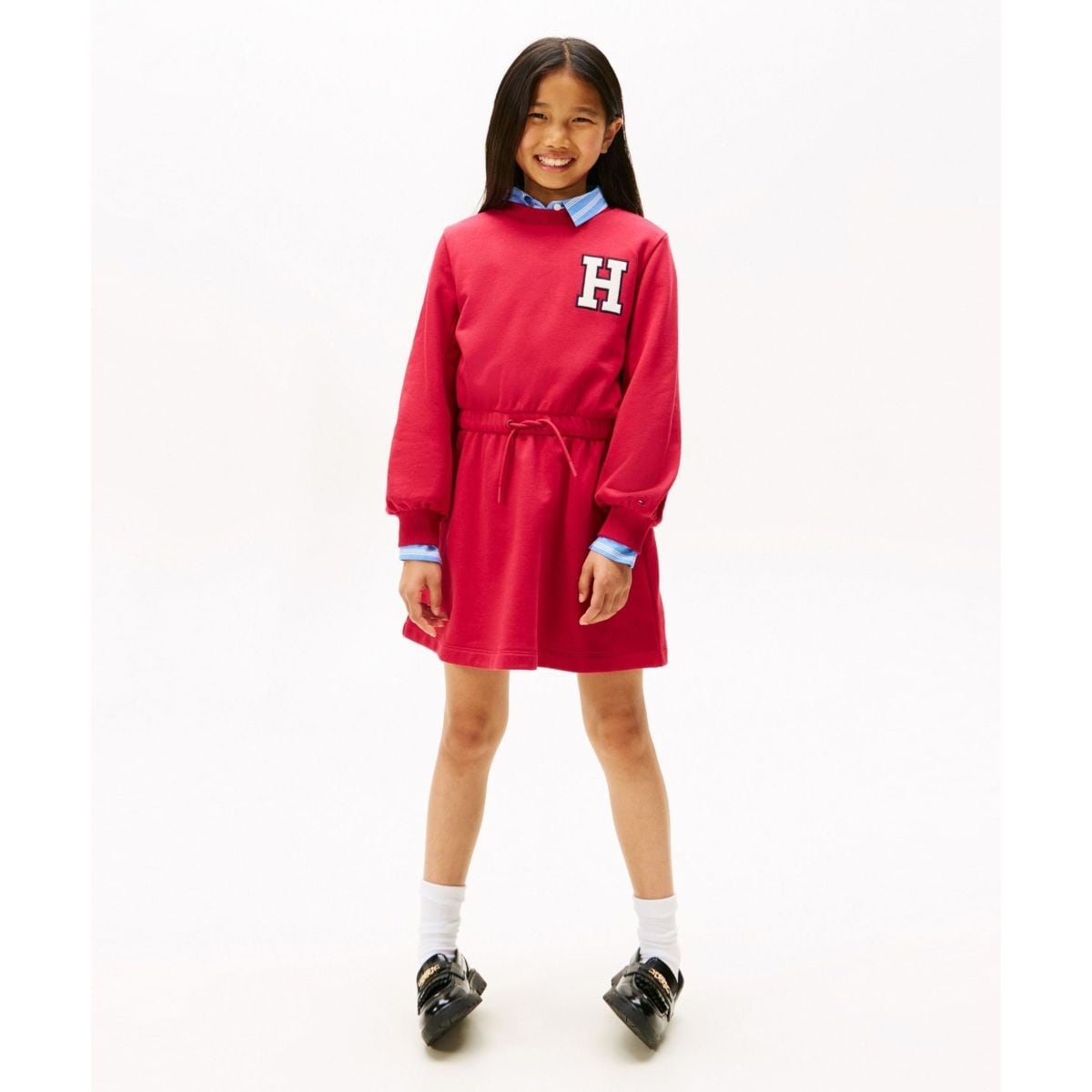 トミー ヒルフィガー（ ）/GIRLS バーシティロングスリーブニットワンピース GIRLS バーシティロングスリーブニットワンピース | トミー