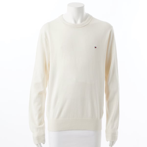 [�}���C]�R�b�g���V���N�J�V�~���N���[�l�b�N�Z�[�^�[/�g�~�[ �q���t�B�K�[�iTommy Hilfiger�j �z���C�gZ00