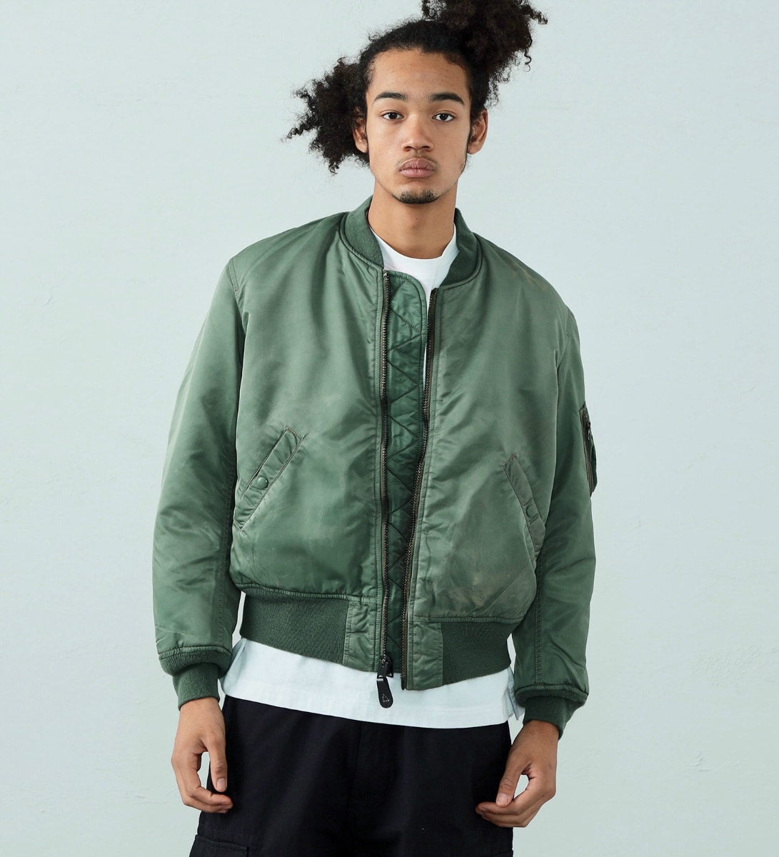 MA-1 ブルゾン ALPHA INDUSTRIES 緑 ヴィンテージ | mdh.com.sa