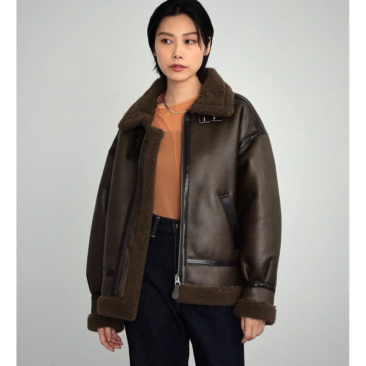 ALPHA INDUSTRIES/B-3フェイクムートン オーバーサイズ送料の安い便を優先しています