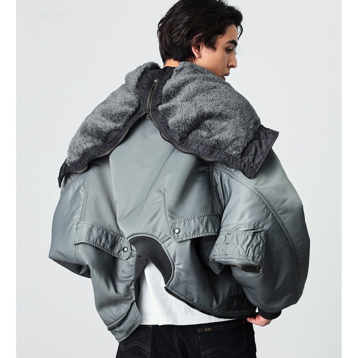 beautiful people x ALPHA】N-2B ダブルエンドナイロンフライト