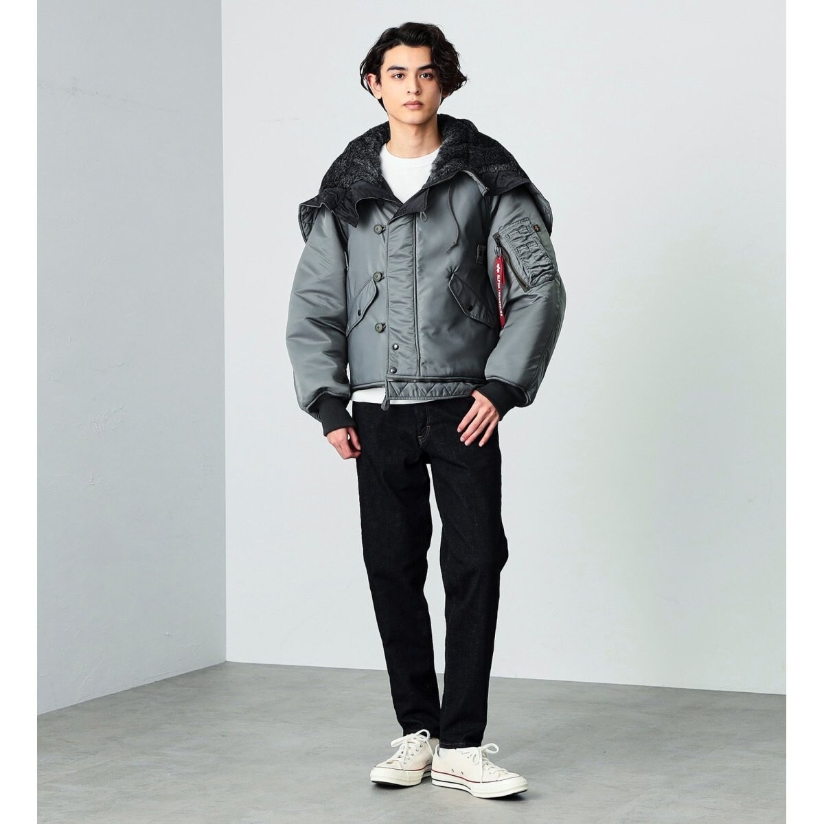 beautiful people x ALPHA】N-2B ダブルエンドナイロンフライト