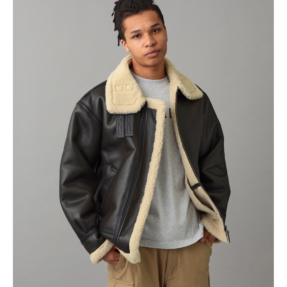 み→こw様　BURBERRY2019AW　ランウェイムートン・フライトジャケット B-3 フェイクムートン | アルファ インダストリーズ(ALPHA INDUSTRIES