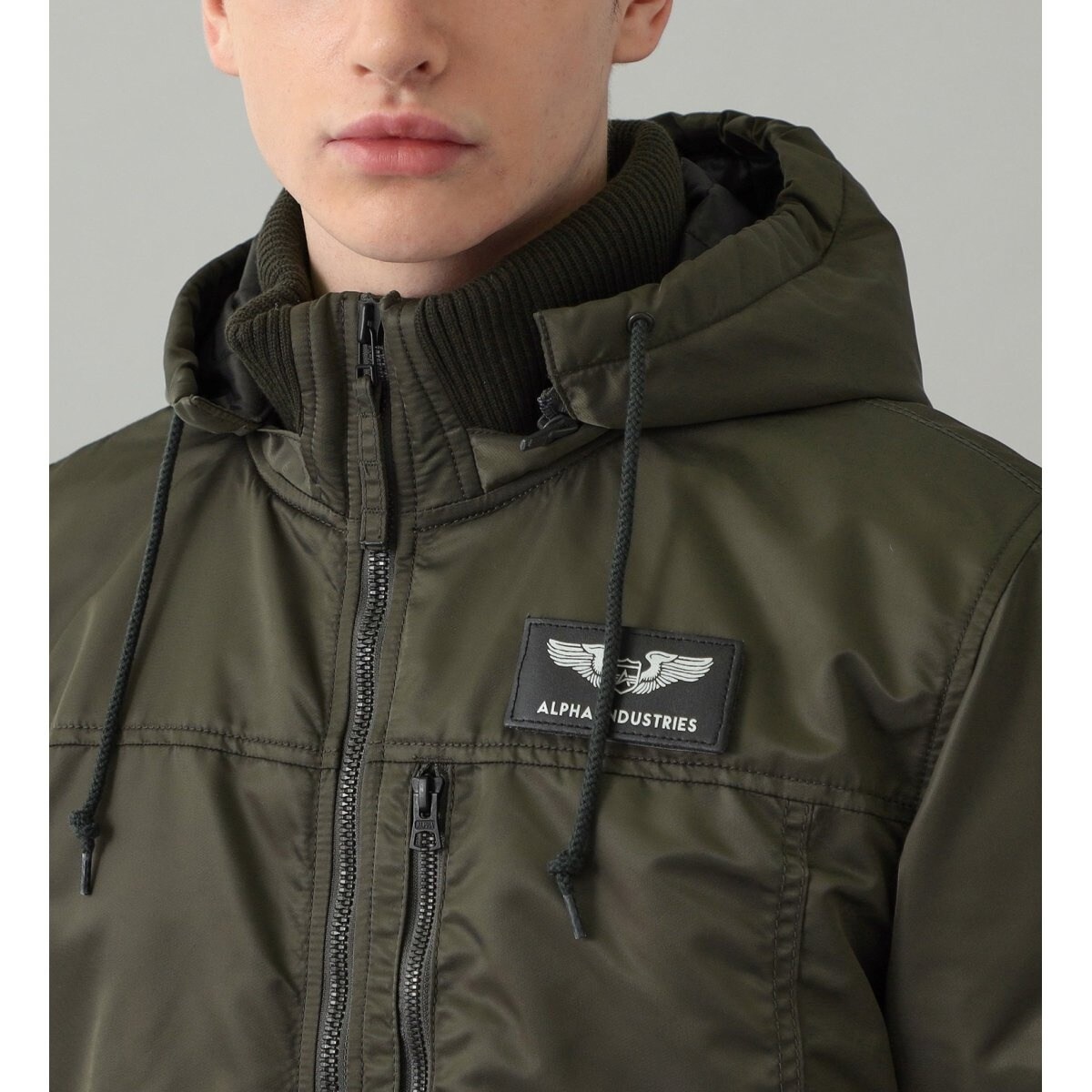 大きいサイズ】フーデッドリブジャケット | アルファ インダストリーズ