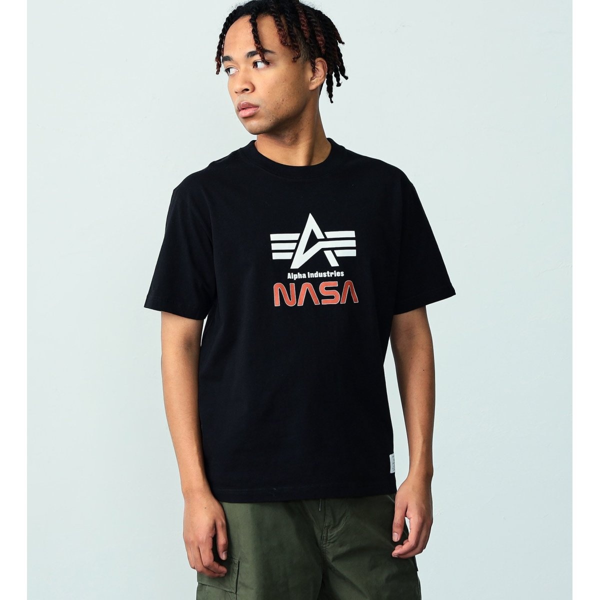 NASA バックプリントTシャツ 半袖 | アルファ インダストリーズ(ALPHA