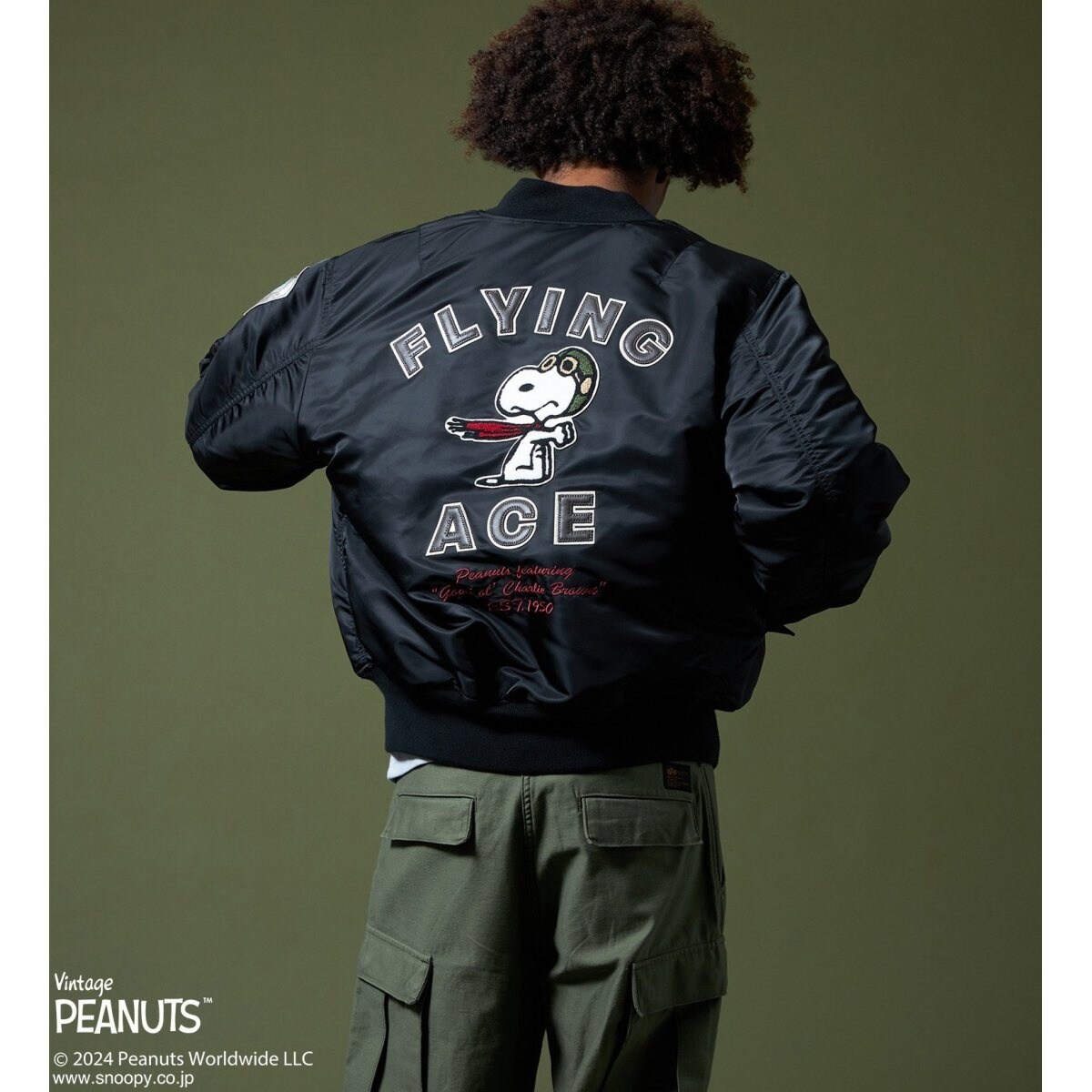B*u様 ALPHA INDUSTRIES SNOOPY MA-1ジャケット ブ PEANUTS x ALPHA】FLYING ACE MA-1 USスペック | アルファ
