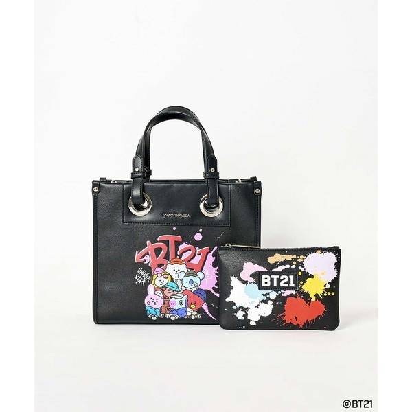 Samantha VEGA　BTSコラボ　BT21 BT21 スクエアバッグ（ブラック） | サマンサベガ(Samantha Vega