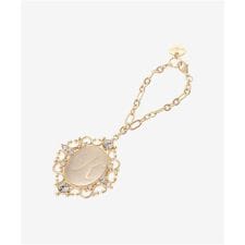 クリアカメオ風イニシャルチャーム（K）