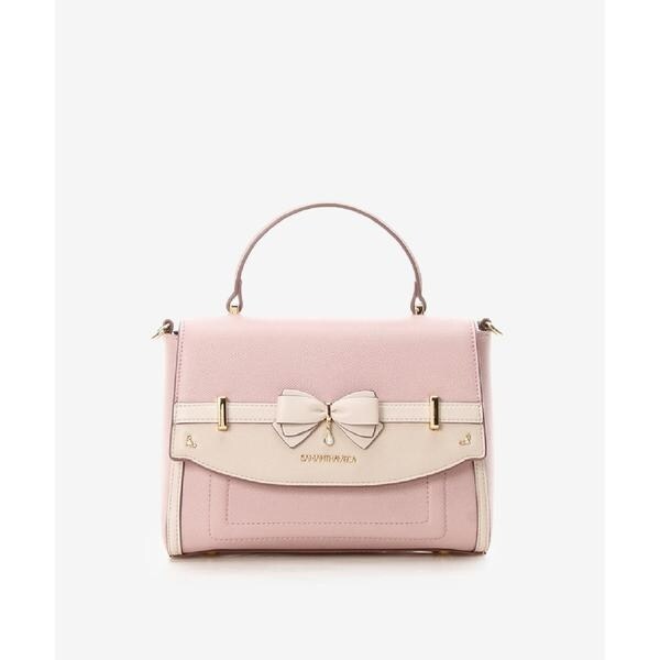 美品✨️Samantha Vega バイカラー　アクセントリボンショルダーバック バイカラーアクセントリボンショルダーバッグ(FREE ブラック