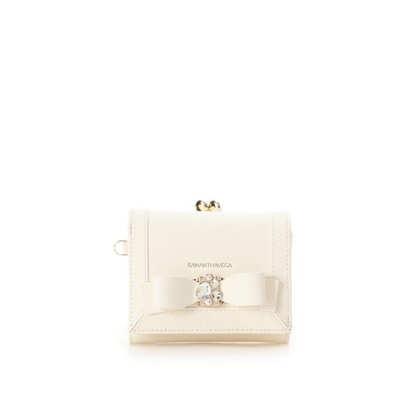 バイカラージュエルリボン折財布 | サマンサベガ(Samantha Vega