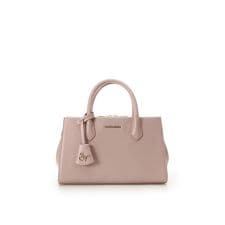 ロゴ金具ハンドバッグ