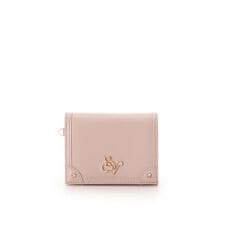 ロゴ金具折財布