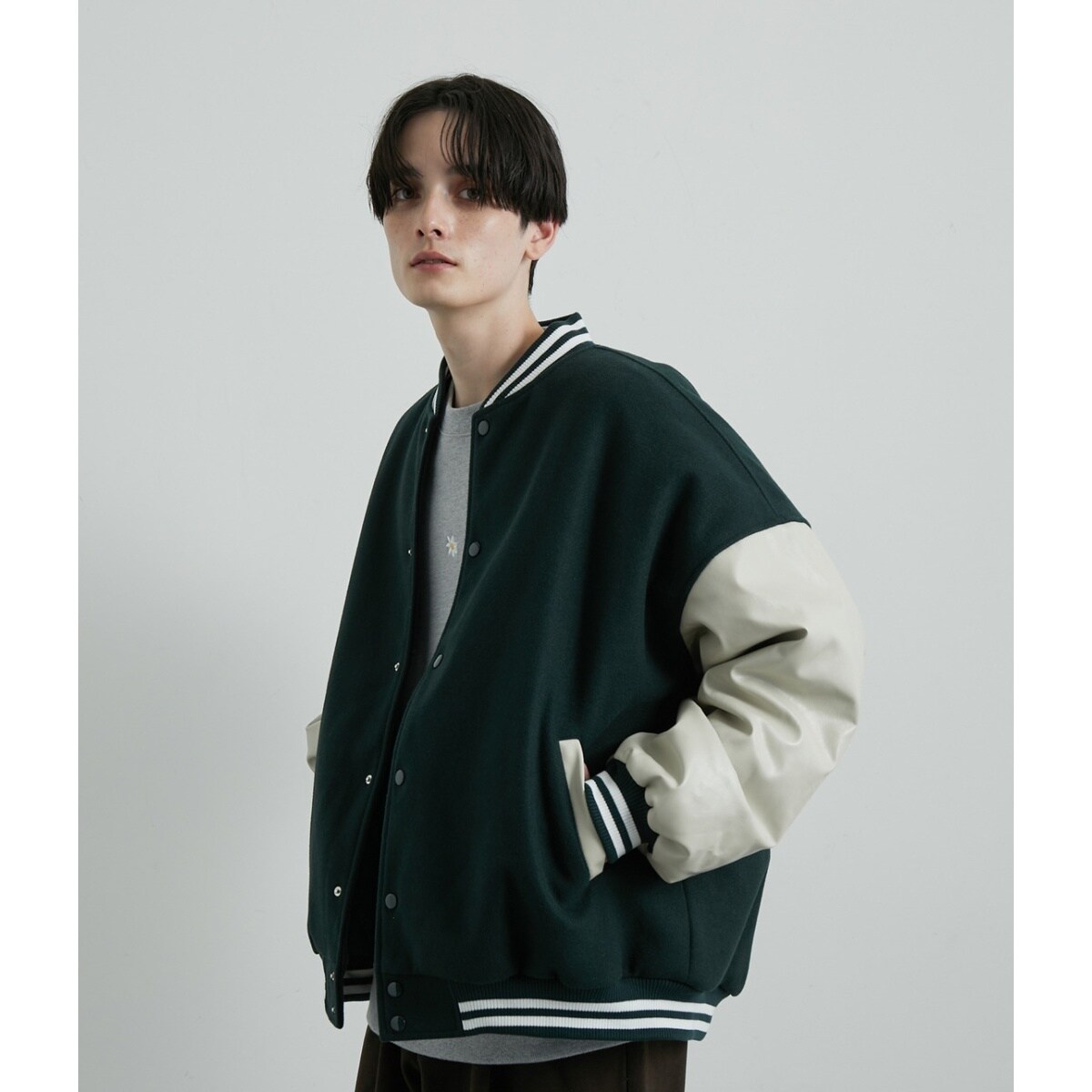 SALE／60%OFFウーリーニットバルーンスタジャン JUNREDスタジャン 