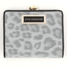 ピンキー＆ダイアン　ソフトレオパード　口金付札入